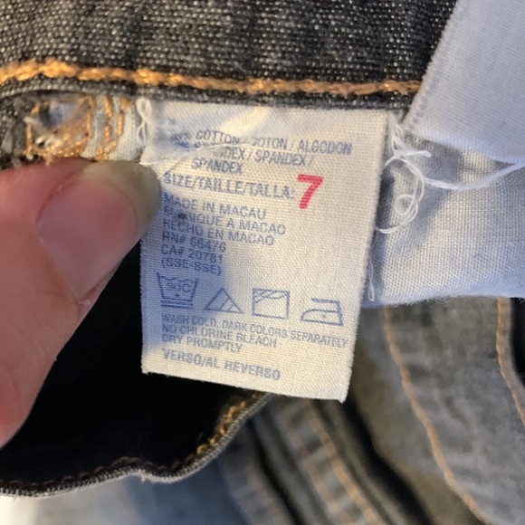 Tommy Jeans Size 7 faded black cropped Capri Y2K vintage hilfiger logo low rise - Picture 10 of 11